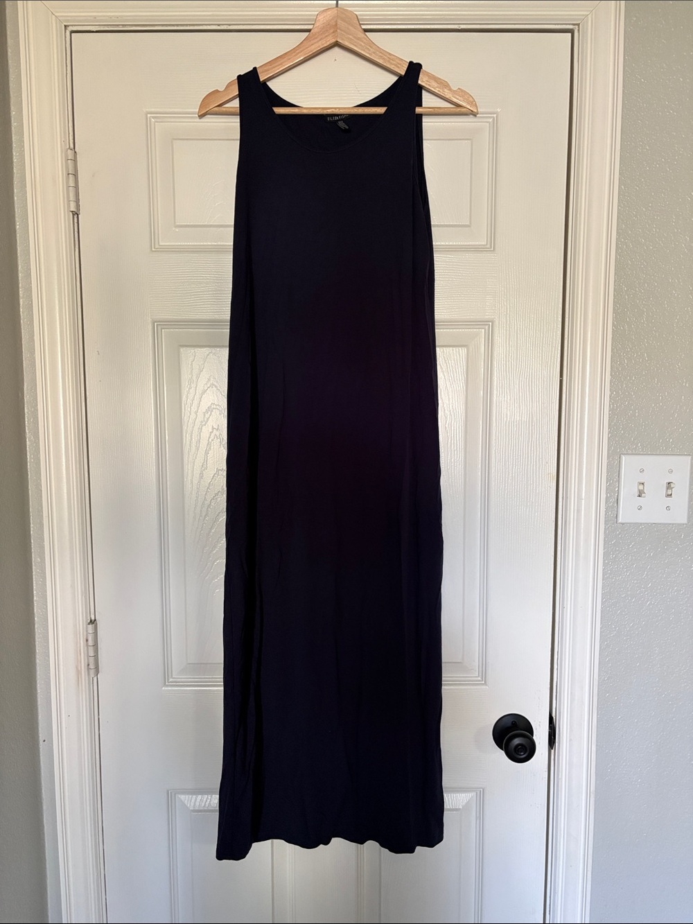 Eileen Fisher Navy Blue Maxi Tank Dress